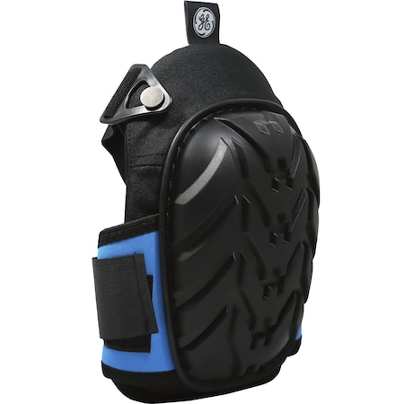 Ge KNEE PAD, Gel Pad, PVC Cap, Hook-and-Loop Closure, Black GR551